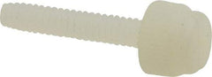 Micro Plastics - #6-32 Knurled Shoulderless Grade 6/6 Nylon Thumb Screw - 1" OAL, 0.243" Head Height - Eagle Tool & Supply
