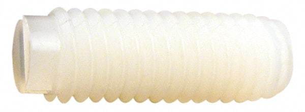 Made in USA - 1/4-20 UNC, 3/4" Length of Thread, Soft Tip Point Set Screw - Nylon - Eagle Tool & Supply
