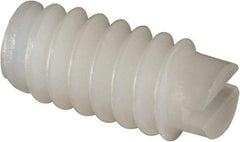 Made in USA - #6-32 UNC, 1/4" Length of Thread, Soft Tip Point Set Screw - Nylon - Eagle Tool & Supply