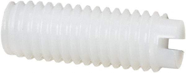 Made in USA - #10-32 UNF, 1/2" Length of Thread, Soft Tip Point Set Screw - Nylon - Eagle Tool & Supply
