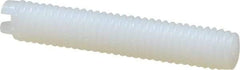 Made in USA - #10-32 UNF, 1" Length of Thread, Soft Tip Point Set Screw - Nylon - Eagle Tool & Supply
