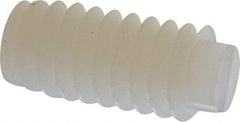 Made in USA - 1/4-20 UNC, 1/2" Length of Thread, Soft Tip Point Set Screw - Nylon - Eagle Tool & Supply