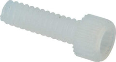 Made in USA - #4-40 UNC Hex Socket Drive, Socket Cap Screw - Grade 6/6 Nylon, Uncoated, Fully Threaded, 3/8" Length Under Head - Eagle Tool & Supply