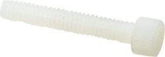 Made in USA - #8-32 UNC Hex Socket Drive, Socket Cap Screw - Grade 6/6 Nylon, Uncoated, Fully Threaded, 1" Length Under Head - Eagle Tool & Supply