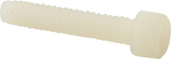 Made in USA - #10-24 UNC Hex Socket Drive, Socket Cap Screw - Grade 6/6 Nylon, Uncoated, Fully Threaded, 1" Length Under Head - Eagle Tool & Supply