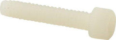 Made in USA - #10-24 UNC Hex Socket Drive, Socket Cap Screw - Grade 6/6 Nylon, Uncoated, Fully Threaded, 1" Length Under Head - Eagle Tool & Supply