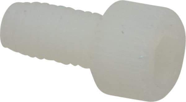 Made in USA - #10-32 UNF Hex Socket Drive, Socket Cap Screw - Grade 6/6 Nylon, Uncoated, Fully Threaded, 3/8" Length Under Head - Eagle Tool & Supply