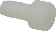 Made in USA - #10-32 UNF Hex Socket Drive, Socket Cap Screw - Grade 6/6 Nylon, Uncoated, Fully Threaded, 3/8" Length Under Head - Eagle Tool & Supply