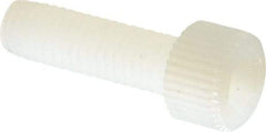 Made in USA - #10-32 UNF Hex Socket Drive, Socket Cap Screw - Grade 6/6 Nylon, Uncoated, Fully Threaded, 5/8" Length Under Head - Eagle Tool & Supply