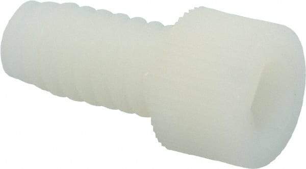 Made in USA - 1/4-20 UNC Hex Socket Drive, Socket Cap Screw - Grade 6/6 Nylon, Uncoated, Fully Threaded, 1/2" Length Under Head - Eagle Tool & Supply
