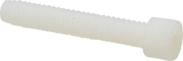 Made in USA - 1/4-20 UNC Hex Socket Drive, Socket Cap Screw - Grade 6/6 Nylon, Uncoated, Fully Threaded, 1-1/4" Length Under Head - Eagle Tool & Supply