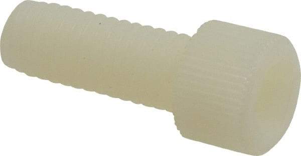 Made in USA - 3/8-16 UNC Hex Socket Drive, Socket Cap Screw - Grade 6/6 Nylon, Uncoated, Fully Threaded, 1" Length Under Head - Eagle Tool & Supply