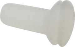 Made in USA - #6-32 UNC, 3/8" OAL Slotted Drive Machine Screw - Flat Head, Grade 6/6 Nylon, Uncoated, Without Washer - Eagle Tool & Supply
