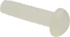 Made in USA - #2-56 UNC, 5/16" Length Under Head Slotted Drive Machine Screw - Round Head, Grade 6/6 Nylon, Uncoated, Without Washer - Eagle Tool & Supply