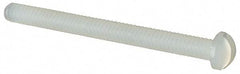 Made in USA - #2-56 UNC, 1" Length Under Head Slotted Drive Machine Screw - Round Head, Grade 6/6 Nylon, Uncoated, Without Washer - Eagle Tool & Supply