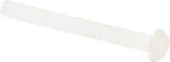 Made in USA - #4-40 UNC, 1" Length Under Head Slotted Drive Machine Screw - Round Head, Grade 6/6 Nylon, Uncoated, Without Washer - Eagle Tool & Supply