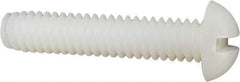 Made in USA - 1/4-20 UNC, 1-1/4" Length Under Head Slotted Drive Machine Screw - Round Head, Grade 6/6 Nylon, Uncoated, Without Washer - Eagle Tool & Supply