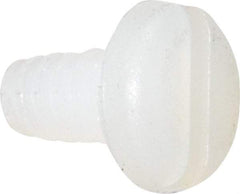Made in USA - #4-40 UNC, 3/16" Length Under Head Slotted Drive Machine Screw - Pan Head, Grade 6/6 Nylon, Uncoated, Without Washer - Eagle Tool & Supply