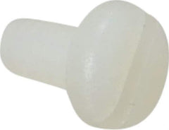 Made in USA - #6-32 UNC, 1/4" Length Under Head Slotted Drive Machine Screw - Pan Head, Grade 6/6 Nylon, Uncoated, Without Washer - Eagle Tool & Supply