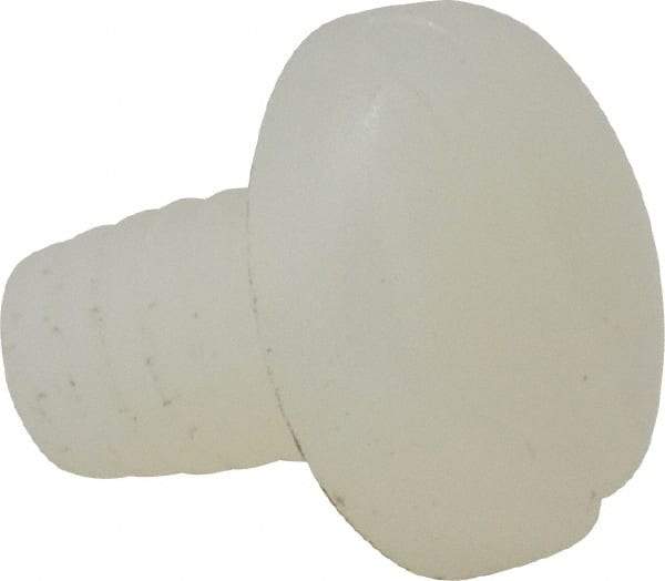 Made in USA - #8-32 UNC, 1/4" Length Under Head Slotted Drive Machine Screw - Pan Head, Grade 6/6 Nylon, Uncoated, Without Washer - Eagle Tool & Supply