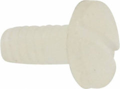 Made in USA - #2-56 UNC, 3/16" Length Under Head Slotted Drive Machine Screw - Binding Head, Grade 6/6 Nylon, Uncoated, Without Washer - Eagle Tool & Supply