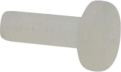 Made in USA - #2-56 UNC, 1/4" Length Under Head Slotted Drive Machine Screw - Binding Head, Grade 6/6 Nylon, Uncoated, Without Washer - Eagle Tool & Supply