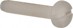 Made in USA - #2-56 UNC, 1/2" Length Under Head Slotted Drive Machine Screw - Binding Head, Grade 6/6 Nylon, Uncoated, Without Washer - Eagle Tool & Supply