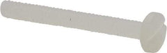Made in USA - #2-56 UNC, 3/4" Length Under Head Slotted Drive Machine Screw - Binding Head, Grade 6/6 Nylon, Uncoated, Without Washer - Eagle Tool & Supply