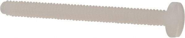 Made in USA - #2-56 UNC, 1" Length Under Head Slotted Drive Machine Screw - Binding Head, Grade 6/6 Nylon, Uncoated, Without Washer - Eagle Tool & Supply