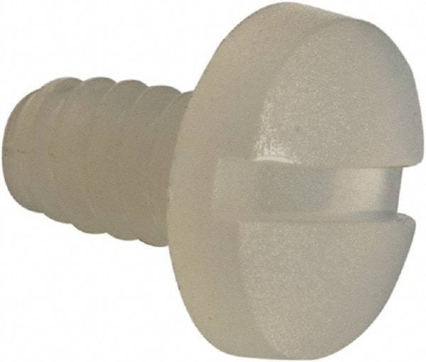 Made in USA - #4-40 UNC, 3/16" Length Under Head Slotted Drive Machine Screw - Binding Head, Grade 6/6 Nylon, Uncoated, Without Washer - Eagle Tool & Supply