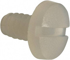 Made in USA - #4-40 UNC, 3/16" Length Under Head Slotted Drive Machine Screw - Binding Head, Grade 6/6 Nylon, Uncoated, Without Washer - Eagle Tool & Supply