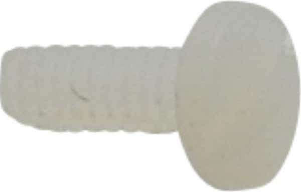 Made in USA - #4-40 UNC, 5/16" Length Under Head Slotted Drive Machine Screw - Binding Head, Grade 6/6 Nylon, Uncoated, Without Washer - Eagle Tool & Supply
