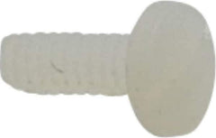Made in USA - #4-40 UNC, 5/16" Length Under Head Slotted Drive Machine Screw - Binding Head, Grade 6/6 Nylon, Uncoated, Without Washer - Eagle Tool & Supply