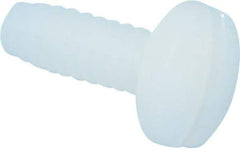 Made in USA - #6-32 UNC, 3/8" Length Under Head Slotted Drive Machine Screw - Binding Head, Grade 6/6 Nylon, Uncoated, Without Washer - Eagle Tool & Supply