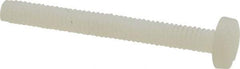 Made in USA - #8-32 UNC, 1-1/2" Length Under Head Slotted Drive Machine Screw - Binding Head, Grade 6/6 Nylon, Uncoated, Without Washer - Eagle Tool & Supply