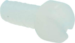 Made in USA - #4-40 UNC, 1/4" Length Under Head Slotted Drive Machine Screw - Fillister Head, Grade 6/6 Nylon, Uncoated, Without Washer - Eagle Tool & Supply