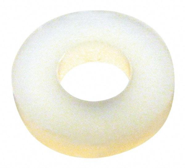 Made in USA - #10 Screw, Grade 6/6 Nylon Standard Flat Washer - 4.93mm ID x 3/8" OD, 2.36mm Thick - Eagle Tool & Supply