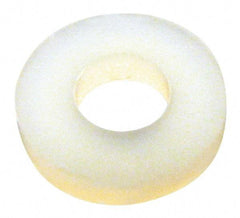 Made in USA - #6 Screw, Grade 6/6 Nylon Standard Flat Washer - 3.56mm ID x 5/16" OD, 2.36mm Thick - Eagle Tool & Supply