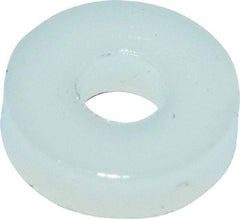 Made in USA - #2 Screw, Grade 6/6 Nylon Standard Flat Washer - 2.29mm ID x 1/4" OD, 1.57mm Thick - Eagle Tool & Supply