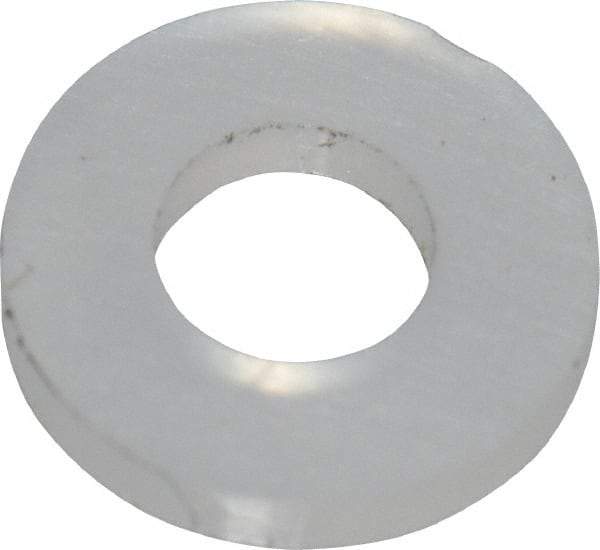Made in USA - #3 Screw, Grade 6/6 Nylon Standard Flat Washer - 2.64mm ID x 5.59mm OD, 0.79mm Thick - Eagle Tool & Supply