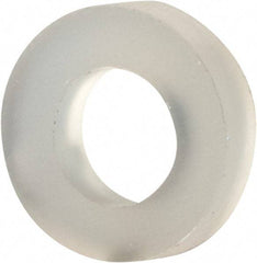 Made in USA - #4 Screw, Grade 6/6 Nylon Standard Flat Washer - 2.84mm ID x 5.23mm OD, 1.35mm Thick - Eagle Tool & Supply