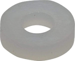 Made in USA - #4 Screw, Grade 6/6 Nylon Standard Flat Washer - 2.92mm ID x 1/4" OD, 1.57mm Thick - Eagle Tool & Supply