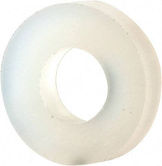Made in USA - #5 Screw, Grade 6/6 Nylon Standard Flat Washer - 3.3mm ID x 7.24mm OD, 1.52mm Thick - Eagle Tool & Supply