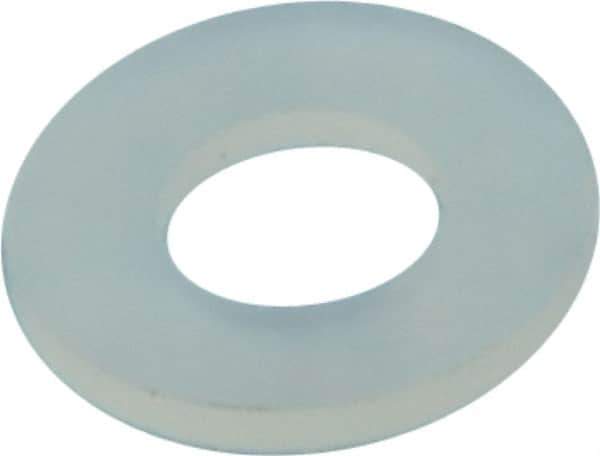 Made in USA - #6 Screw, Grade 6/6 Nylon Standard Flat Washer - 3.96mm ID x 8.13mm OD, 0.79mm Thick - Eagle Tool & Supply