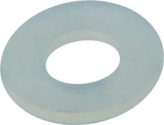 Made in USA - #6 Screw, Grade 6/6 Nylon Standard Flat Washer - 3.96mm ID x 8.13mm OD, 0.79mm Thick - Eagle Tool & Supply