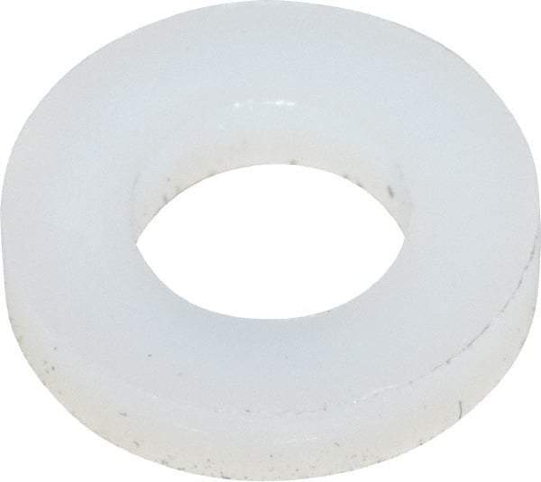 Made in USA - #6 Screw, Grade 6/6 Nylon Standard Flat Washer - 4.11mm ID x 7.92mm OD, 1.57mm Thick - Eagle Tool & Supply