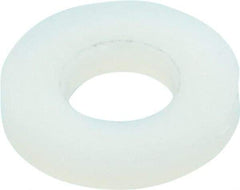 Made in USA - #8 Screw, Grade 6/6 Nylon Standard Flat Washer - 4.37mm ID x 9.53mm OD, 1.52mm Thick - Eagle Tool & Supply