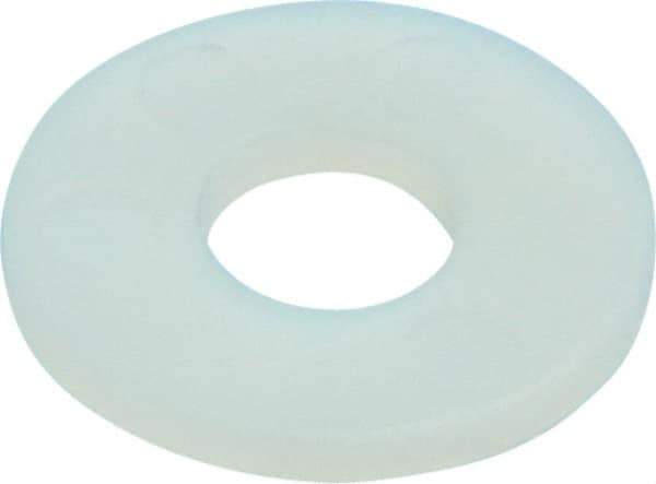 Made in USA - 1/4" Screw, Grade 6/6 Nylon Standard Flat Washer - 6.6mm ID x 17.45mm OD, 1.52mm Thick - Eagle Tool & Supply