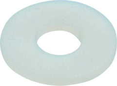 Made in USA - 1/4" Screw, Grade 6/6 Nylon Standard Flat Washer - 6.6mm ID x 17.45mm OD, 1.52mm Thick - Eagle Tool & Supply