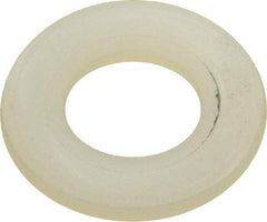 Made in USA - 3/8" Screw, Grade 6/6 Nylon Standard Flat Washer - 9.91mm ID x 19.05mm OD, 1.57mm Thick - Eagle Tool & Supply